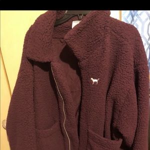 Sherpa pink boyfriend jacket